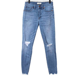 Madewell 9” High Rise Skinny Distressed Jean